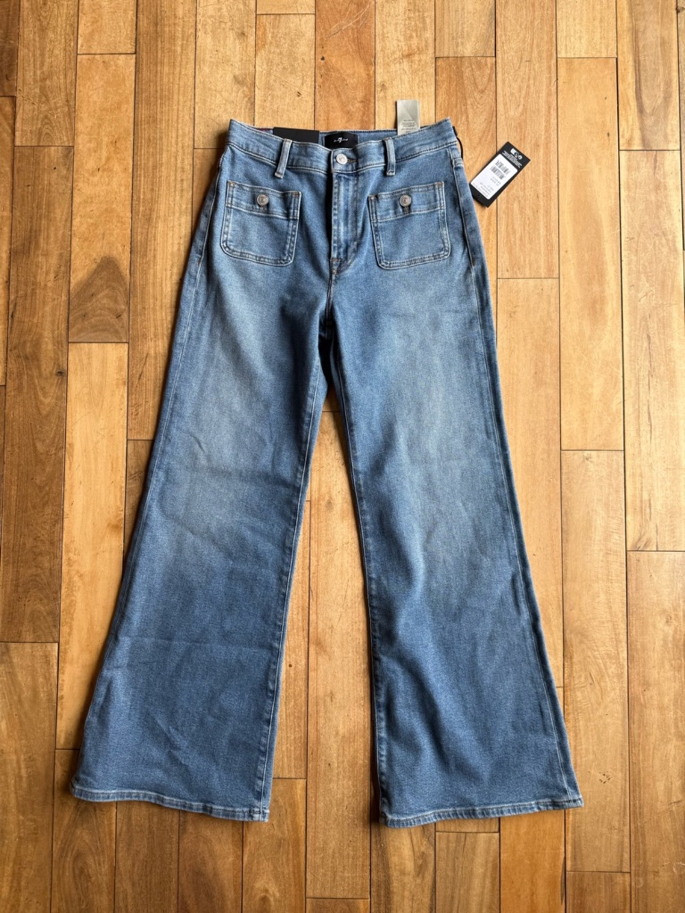 7 for all mankind TAILORLESS PATCH POCKET MODERN DOJO in Luxe Vintage Sz 27P - Picture 7 of 11